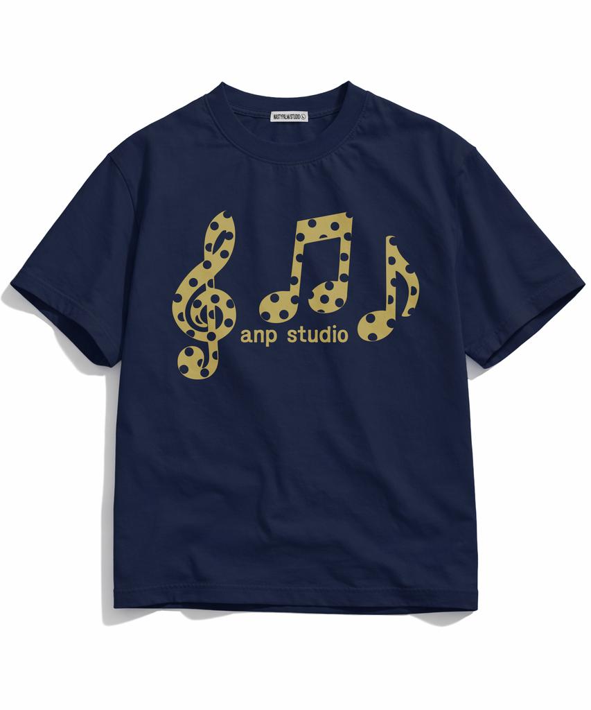 NP STUDIO Sound Note Oversized Short Sleeve T-Shirt [ 2 Colors ]