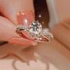 Moissanite Diamanten Ring, Imitatie Diamant Dames Licht Luxe, Niche High-End Fijne Ring