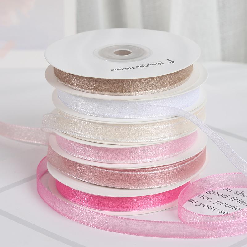 18m/ritinėlis 1cm vienpusė satino juosta DIY rankdarbiams audinys Kalėdinė vestuvių puošyba šilkinės juostelės