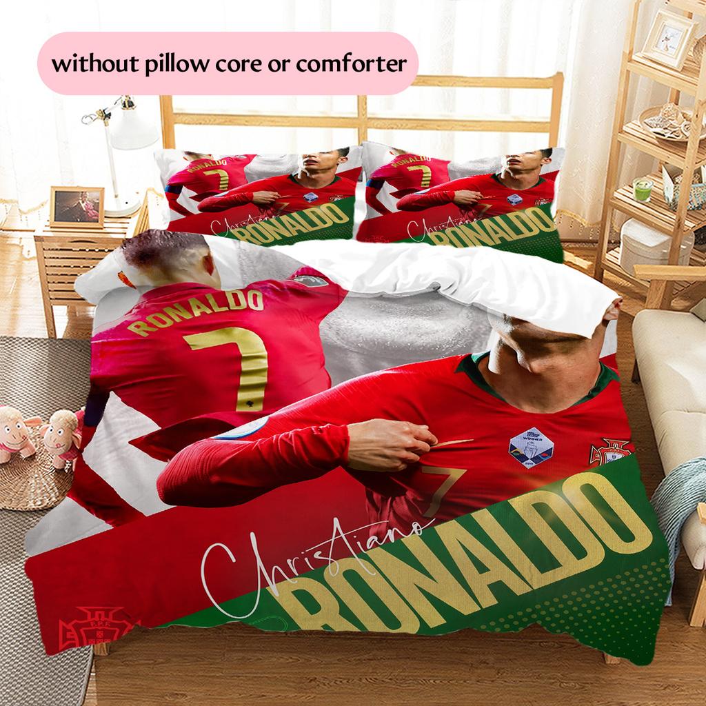 Cristiano Ronaldo Patronen Beddengoed Dekbed Set Woondecoratie Cadeau (1 dekbedovertrek + 2 kussenslopen (zonder vulling))