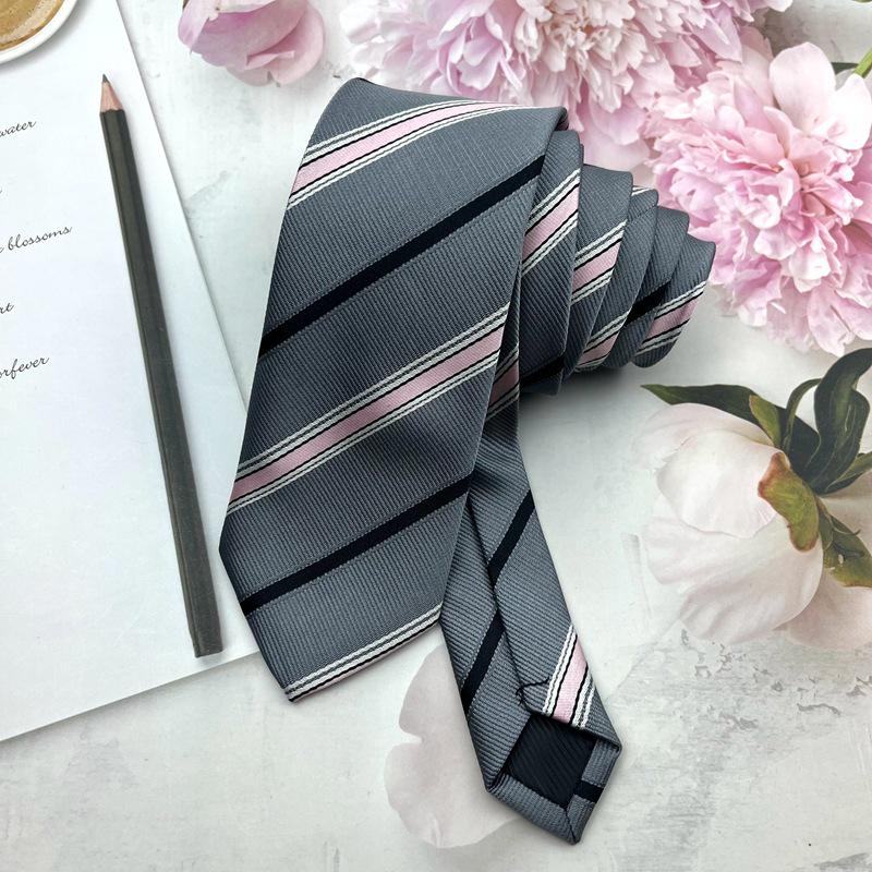 Handmade Japanese Vintage Dark Green Striped Tie - Retro College Style