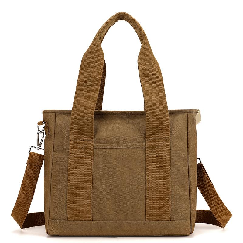 Canvas Large Capacity Commuter Tote Bag Women's Outdoor Shoulder Bag