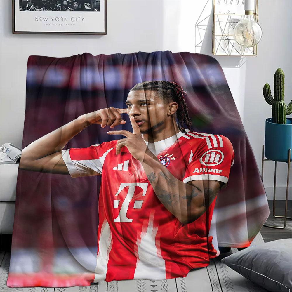 Michael Olise Printed Flannel Blanket, Soft Throw for Bedroom Sofa, Washable,soccer Fan Merchandise, Great Gift.