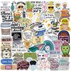 50 Cartoon Sarkastisch Sarkastisch Doodle Sticker Gitarre Notizbuch Koffer DIY Wasserdicht
