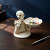 Small Item Storage Tray Halloween Skeleton Tray, 3D Printed Spooky Skull Jewelry Holder, Funny Figurine Gothic Desktop Ring Organizer for Entryway,