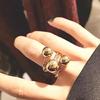 Modern Finger Ring with Unique Sphere Detail Adjustable Size Open Ring for Men and Womeny Comfortable Unisex Jewelry