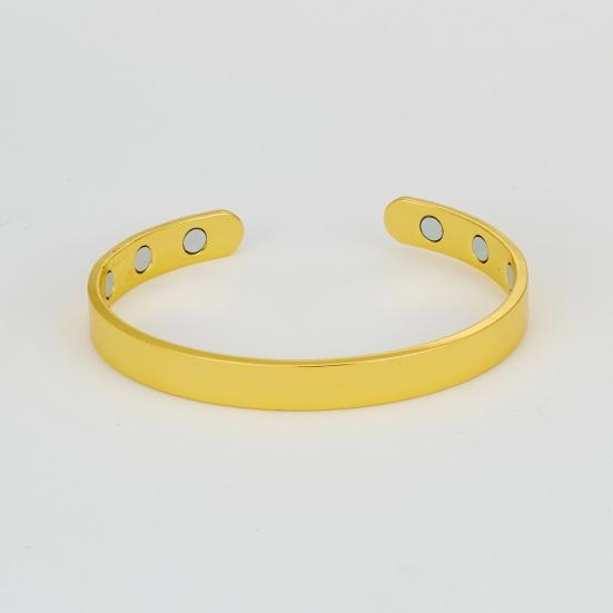 Magnetic Bracelet Adjustable Unisex Bracelet Minimalist Alloy Bangle with Effective Magnets Open Cuff Bracelet Gift for Men And Women