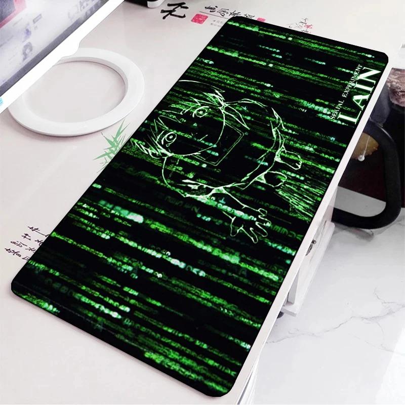 Gaming Mouse Pad Cartoon Lain Keyboard Mat Deskmat Mousepad Gamer Desk Laptop Pc Accessories Anime Kawaii Cute Mause Carpet