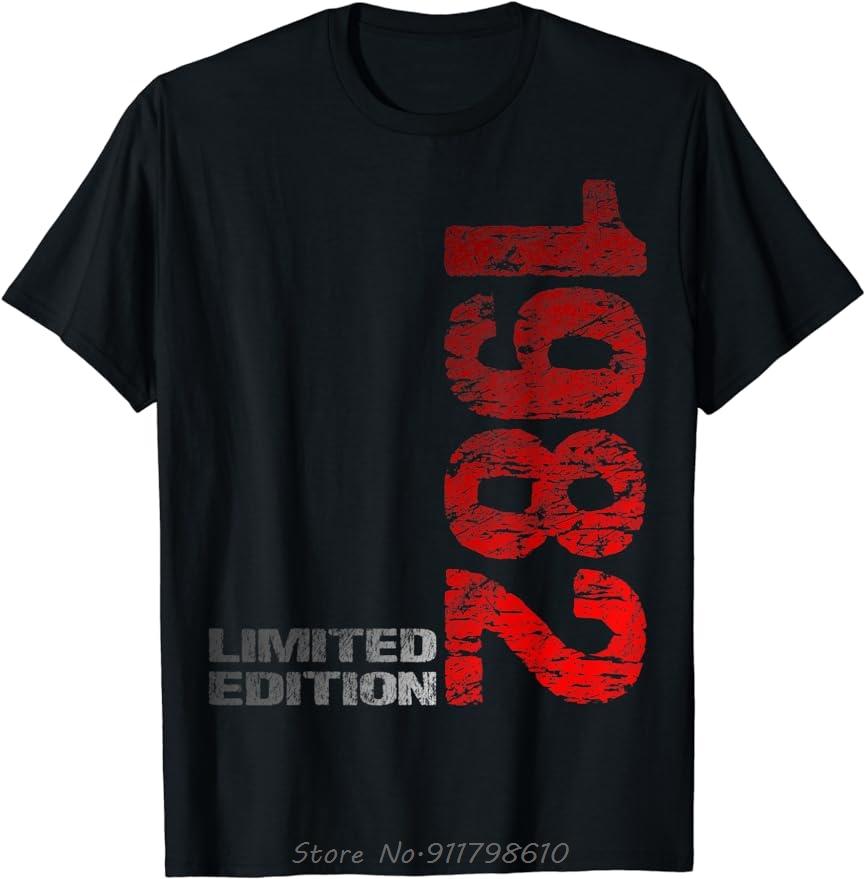 Tricou Vintage Născut în 1982 Cadouri Retro de Ziua de Naștere Tricou Cadouri de Ziua de Naștere Gât Rotund Supradimensionat Unisex Îmbrăcăminte Bărbați Tricou Fitness Tricouri