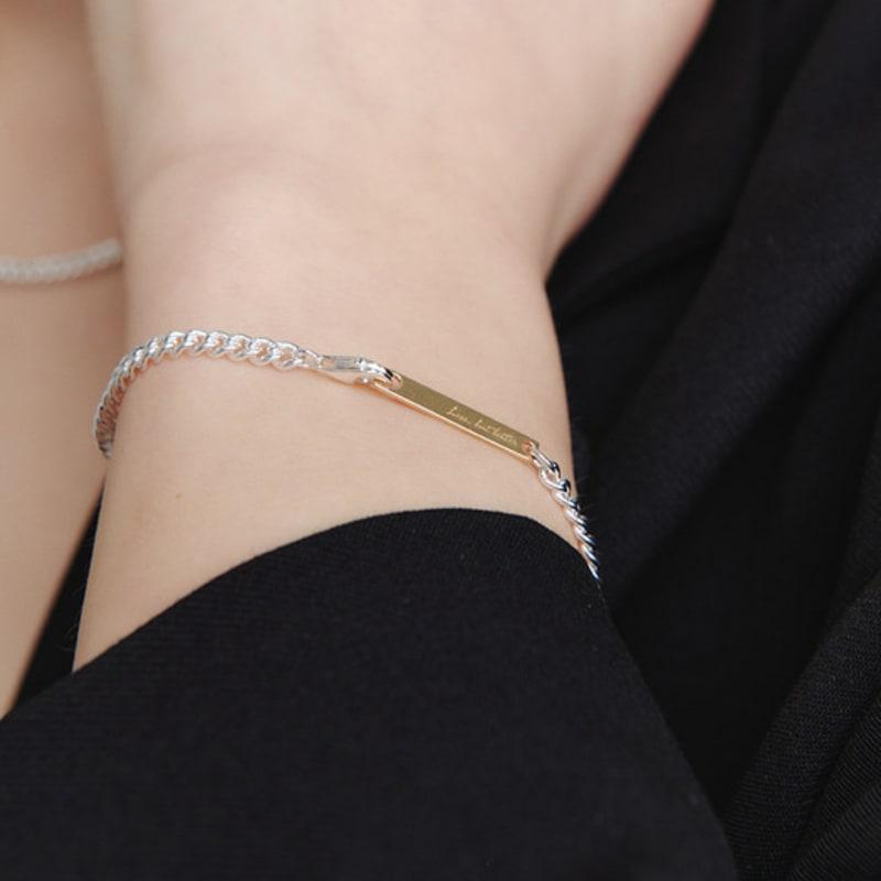 LUNNE Silver 925 Curb Chain Bracelet #LSB10