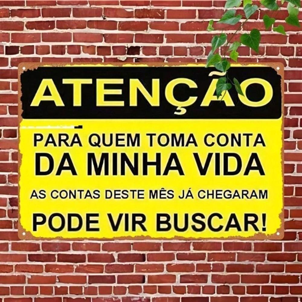 Vintage Portuguese Humor Metal Sign for Home Kitchen Decor