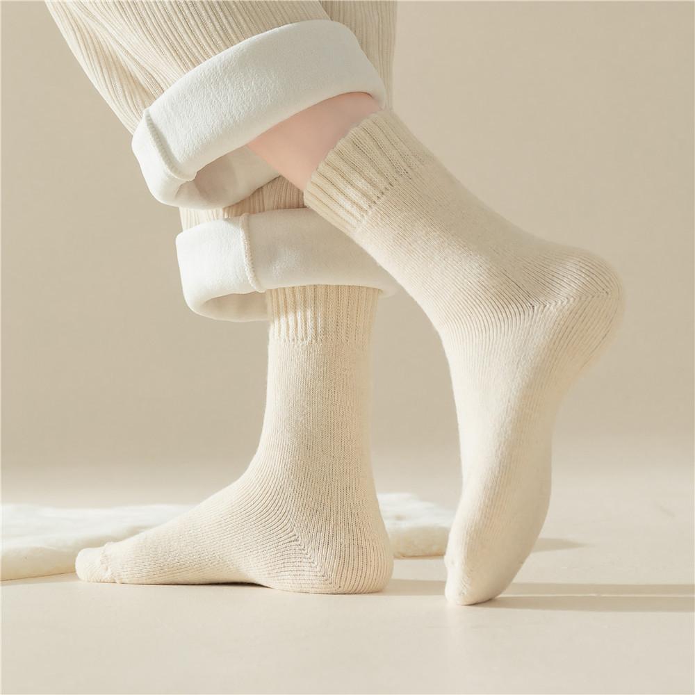 1/3 Pairs Women Socks Autumn Winter Warm Snow Color Thick Soft Stockings Floor Sleep Socks