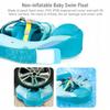Mambobaby Non-inflatable Baby Swim   Soft Waterproof Baby Swimming   Skin-friendly Swim Trainer with Tail   + Sun Canopy for 3-24 Months B