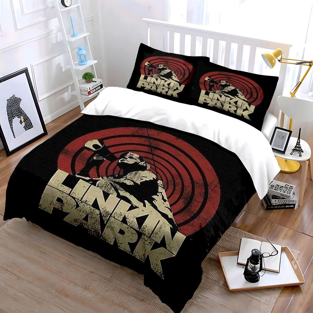 "Linkin Park Bedding Set" Bedding Duvet Cover Set Duvet Cover Pillowcases (1 * Duvet Cover 2 * Pillowcases, Without Duvet Insert)