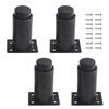 XINMEIWEN 4-Pack Metal Adjustable Furniture Legs, Cabinet Legs, Heavy-Duty Bed Center Frame Slat Support Legs for Table, Bed, Sofa (3''-4.7'', Black)