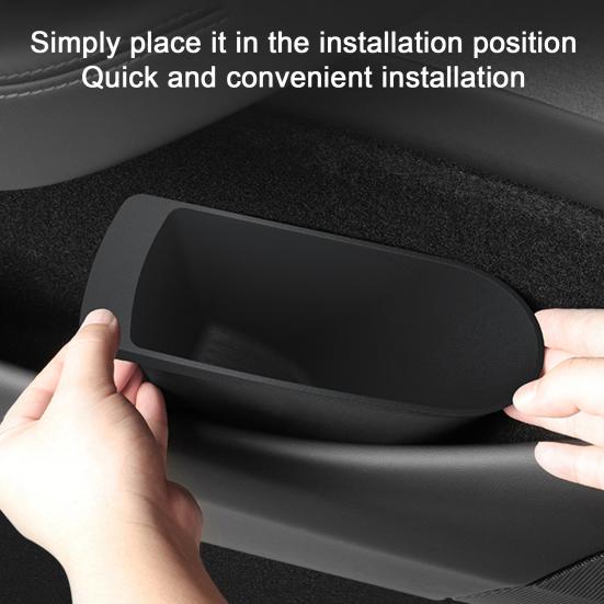 2Pcs Storage Bin (2023-2025) for Tesla Model 3/Y Door TPE Car Trash Can with No-Slip Base Automotive Accessory Organizer