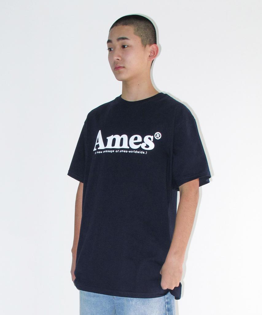 AMES-WORLDWIDE Basic Logo Tee Navy(White)