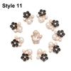 25mm Flower Rhinestones Buttons Pearl Button ClothingDIY Alloy Diamond Cryustal Bow Accessories Garment Decorative Sewing