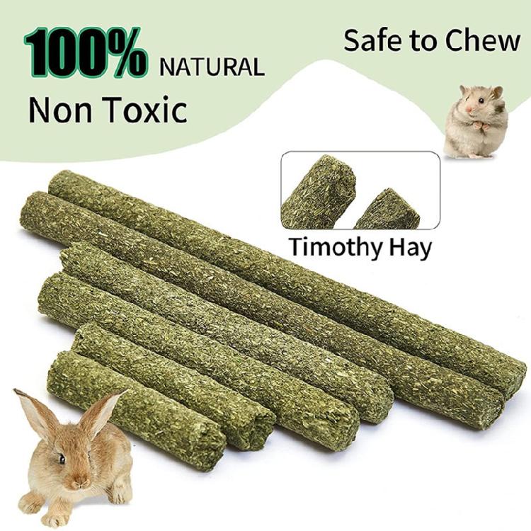 7-Piece Bunny Chew Toys Twigs Timothy Sticks for Hay Treats Grass Toy for Teeth
