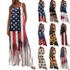 Damenmode Strampler Print Lässig Lose Vintage Overalls Mit Taschen