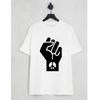 T-shirt Vintage Poing Paix Amour Anti-Guerre – Amoureux de la Paix Graphique Original pour Homme Coton
