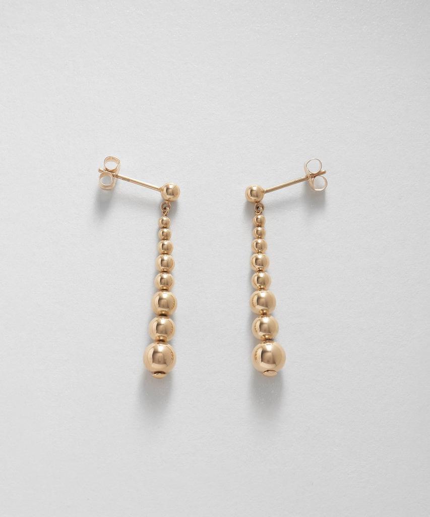 Earrings K10 Hollow Ball Gradient Stud Earrings 40576549 Yellow Gold 00 [Kokoshnik] Women's (100)