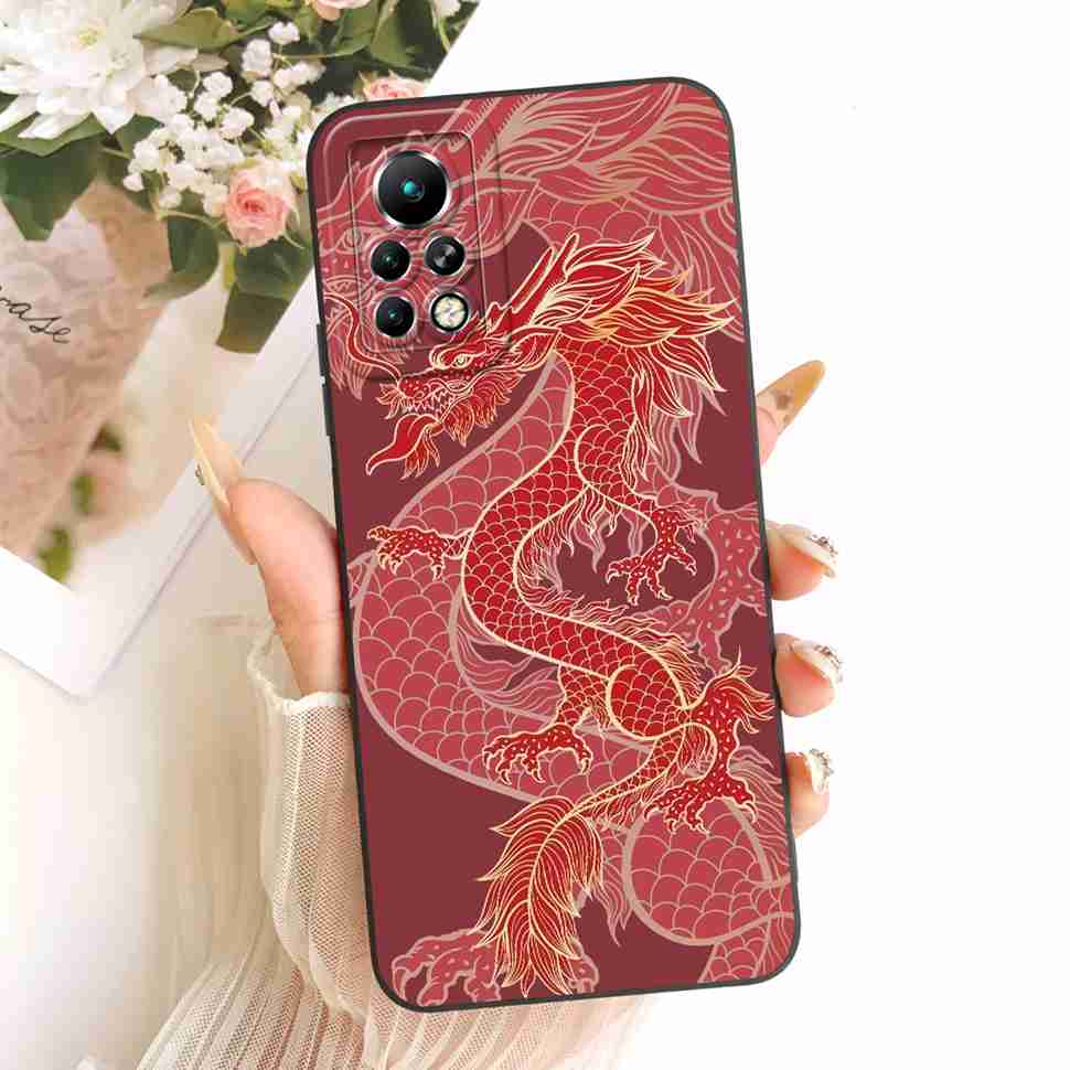 For Infinix Note 11 Pro CAse Good Luck Cat Sunflower Silicone Soft Cover For Infinix Note 11 Note11 Pro X697 Casing Fundas