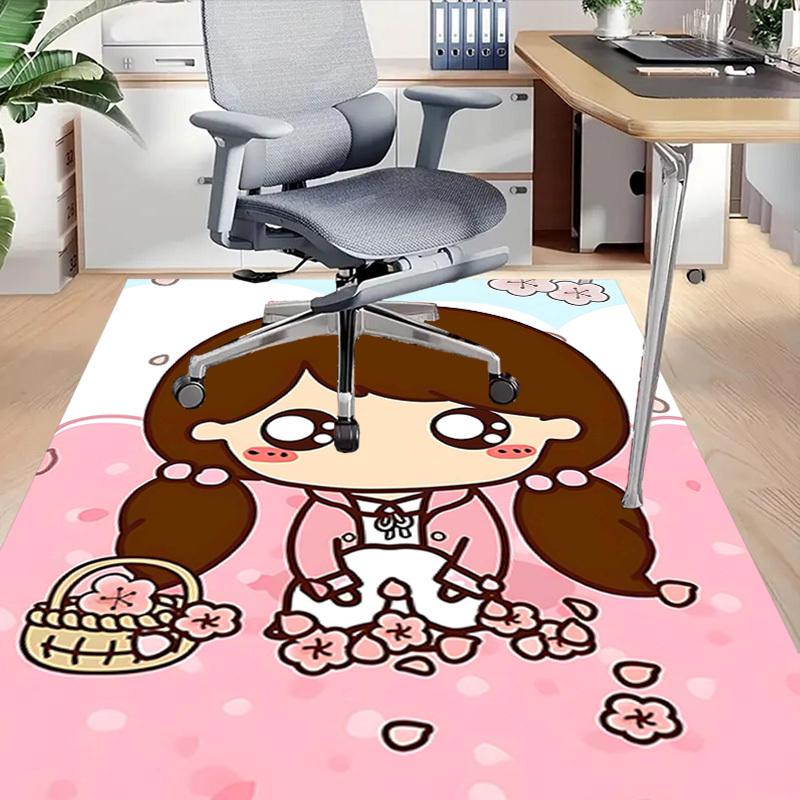 1PC Chibi Sakura Extra Large Non-Slip Floor Carpet, Office, Family, Bedroom, Studio - Large Area Rug Indoor Rugs, Vibrant Colors-A303