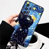 Cute Cartoon Cat Illustration Phone Case For Samsung A73 A72 A71 A55 A54 A53 A52 A51 A13 A22 A16 A15 A12 A14 A26 A07 5G Black