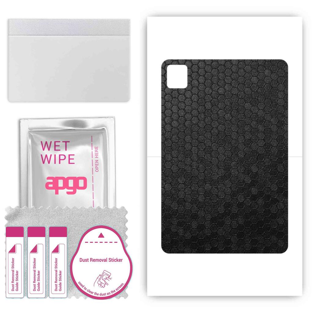 apgo Skin Sticker Film Foil Vinyl for the BACK Compatible with TCL Tab 10s New, Scratch-resistant, Easy To Install - Black Honeycomb