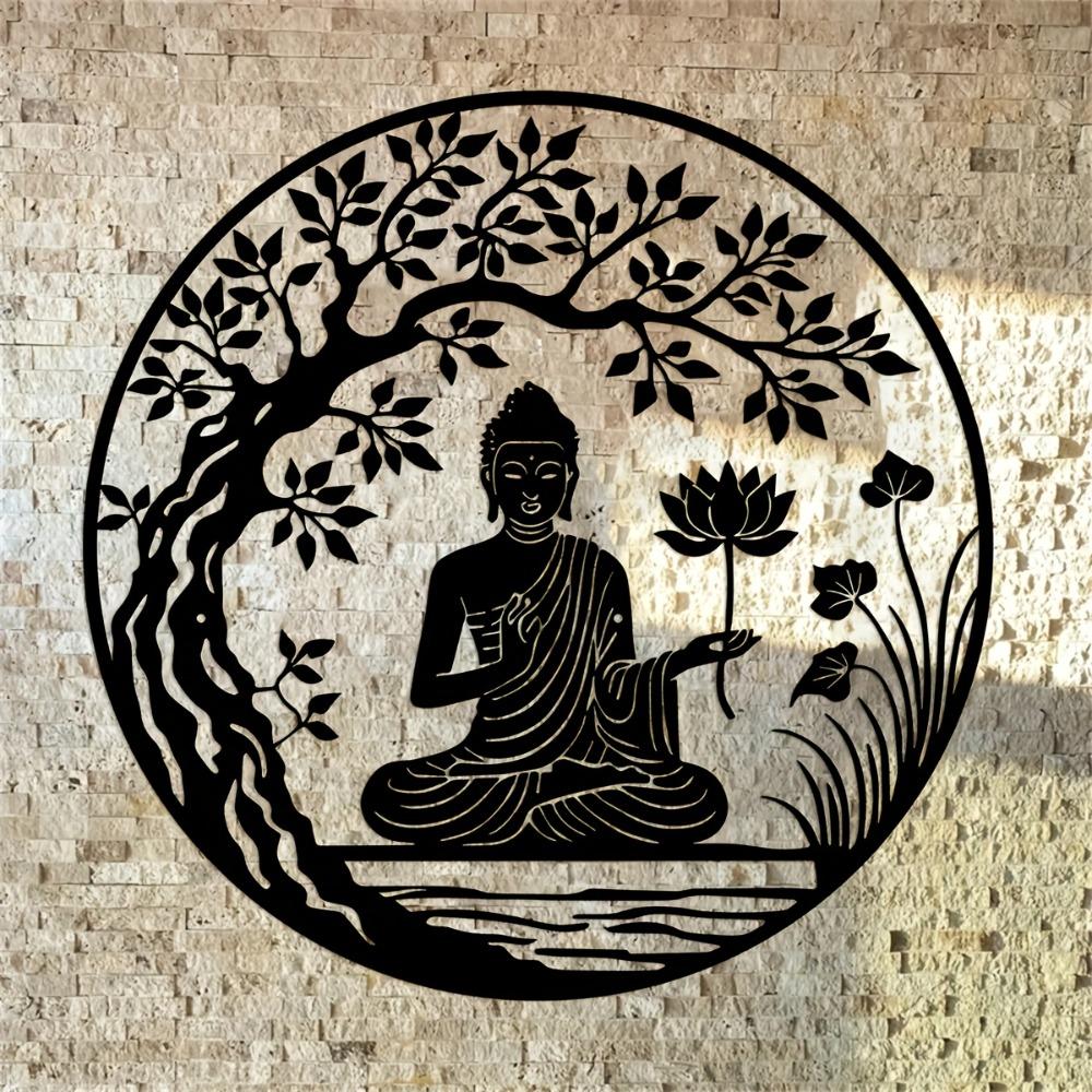 Lotus Bodhi Tree Metal Wall Art Zen Sculpture Home Decor Holiday Gift