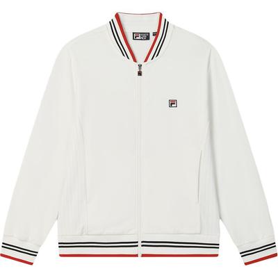 Fila Archive Logo Fashion Casual Knit Long Sleeve Jacket Men Jacket Cloud-White F11M527501F-WT