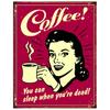 Coffee Metal Tin Signs Vintage Plaque Metal Plate Retro Wall Art Posters for Cafe Kitchen Bar Pub Clubs Iron Painting Decoration