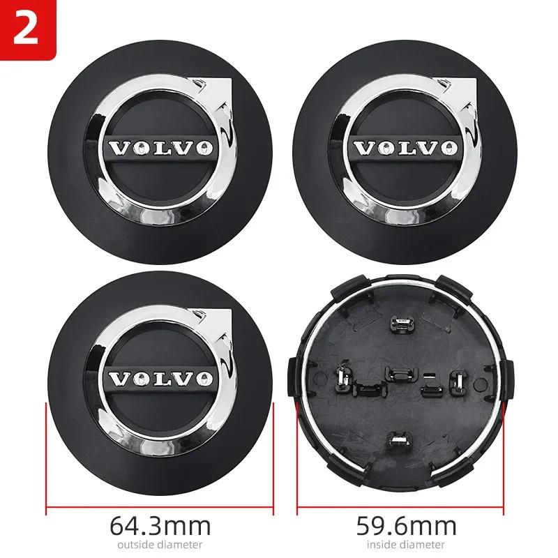 npabh2 4Pcs/Set 56/60/64MM Car Wheel Center Cap Tire Badge Cover For Volvo T6 AWD C30 C40 C50 C70 S40 S60 S70 S80 S90 V70 V40 V50 XC90