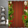 Weihnachtsglocken Rot Duschvorhang, Badezimmer Dekorativer Duschvorhang, Wasserdichter Duschvorhang mit Haken
