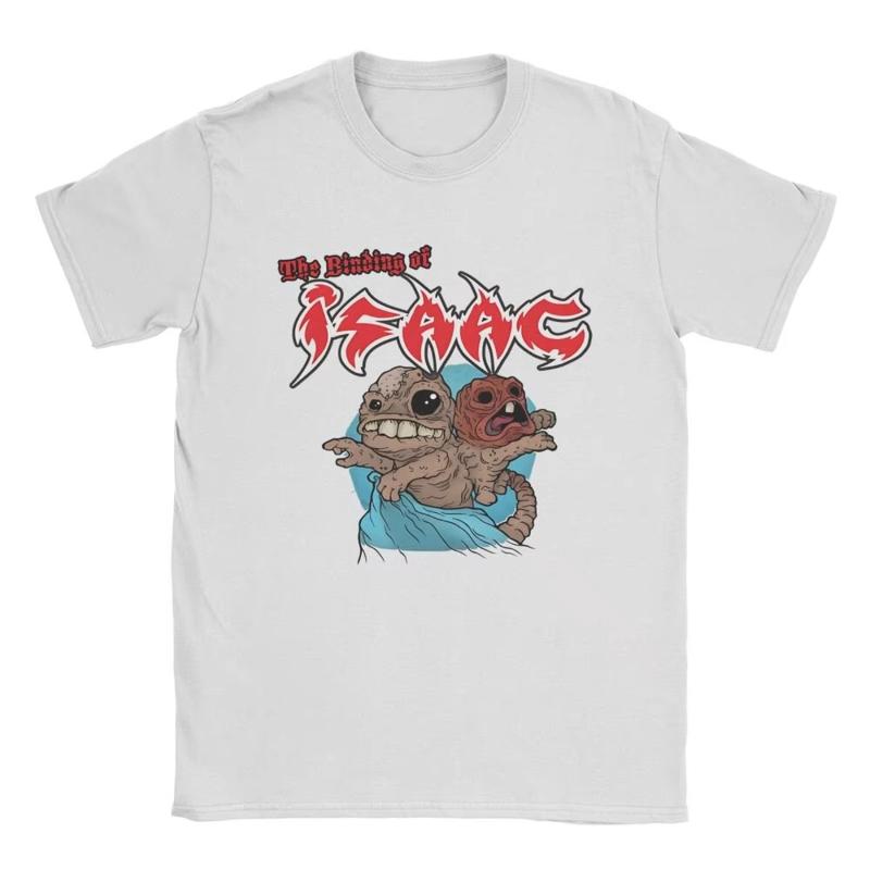 Awesome The Binding of Isaac Video Game TShirt Men O Neck Pure T Shirts Cartoon 90s Short Sleeve Tees Plus Size Tops