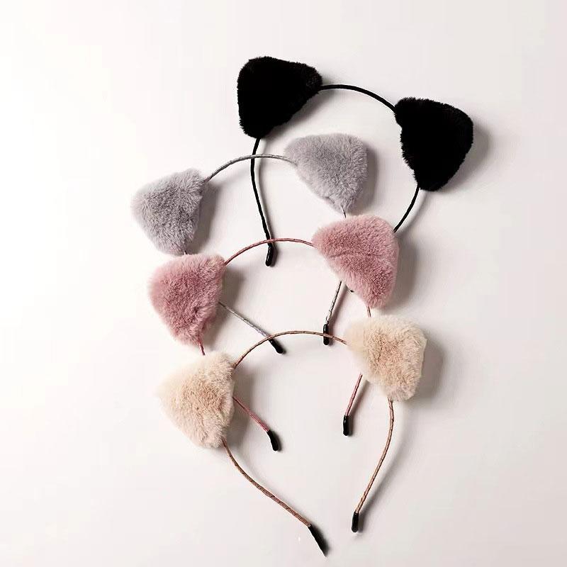 1Pc Hair Accessory Cute Plush Cartoon Headband Daily Use Cat Ear Decoration