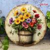 1PC Retro Floral 2D Printed Metal Sign Waterproof Fade Resistant Decor for Home Restaurant Cafe Garage