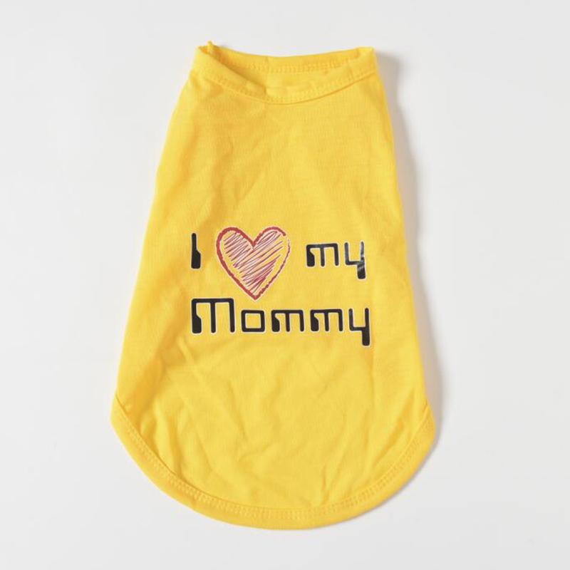 Petstyle Summer Pet Dog Vest Tshirt Lovely Mom Puppy Clothes for Small Dogs Chihuahua Yorkshire Terrier Shirts Dog Cat Clothing