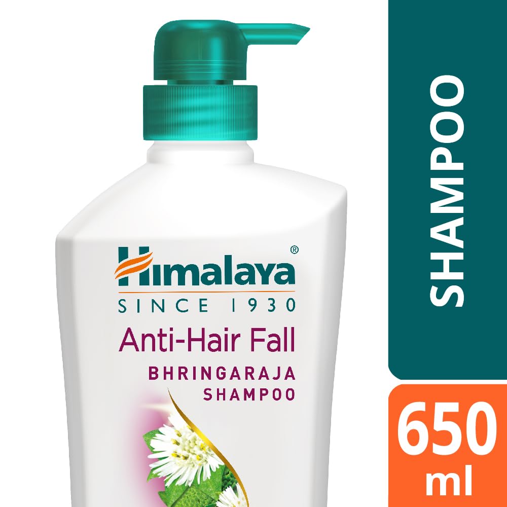 Himalaya Anti-Hair Fall Bhringaraja Shampoo, Reduces Hair Fall, Makes Hair Healthy, With Bhringaraja & Palasha,for Men and Women, 650ml