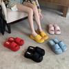 Summer Women Slippers 2026 Thick Soled Platform Fashion Outdoor Slipper Wedge Cow Suede Trendy Outdoor Beach Shoes Zapatos Mujer