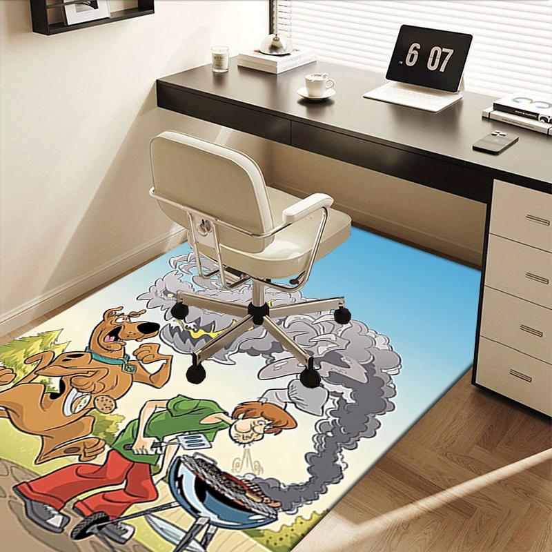 Tapis de Chaise de Bureau Scooby-Doo pour Bureau à Domicile Protection de Sol Tapis Antidérapant pour Table de Cuisine/Salle à Manger Tapis de Canapé Cadeau