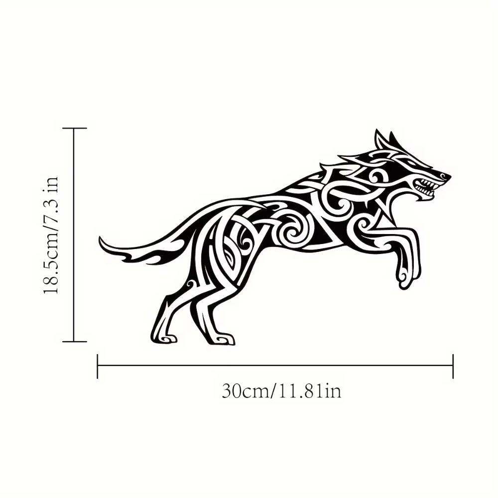 1 décoration murale en métal Viking Wolf Art mural Viking pour espaces à thème celtique, cadeau de suspension murale parfait pour les amateurs de Viking