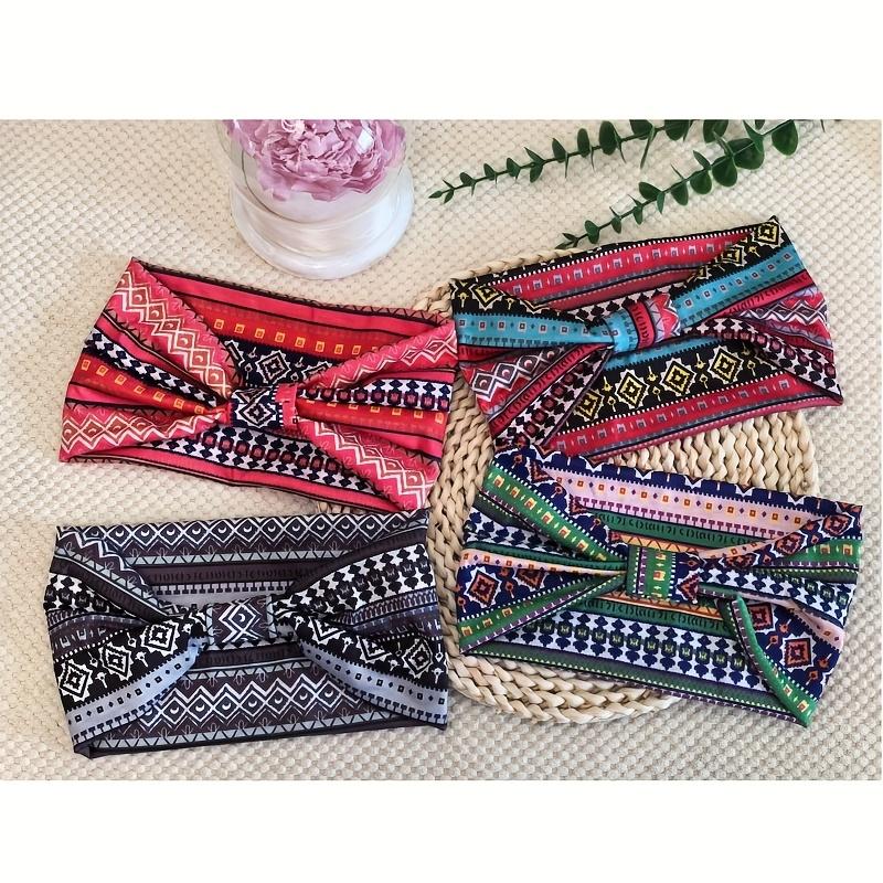 Böhmischer Stil Breites Stirnband für Frauen - Leichtes Yoga-Übungs-Stirnband mit Vintage-Druckdesign Stirnband