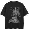 Streetwear Gebouw Grafisch T-shirt Katoen Unisex Tops T-shirts Zomer Korte Mouwen T-shirt