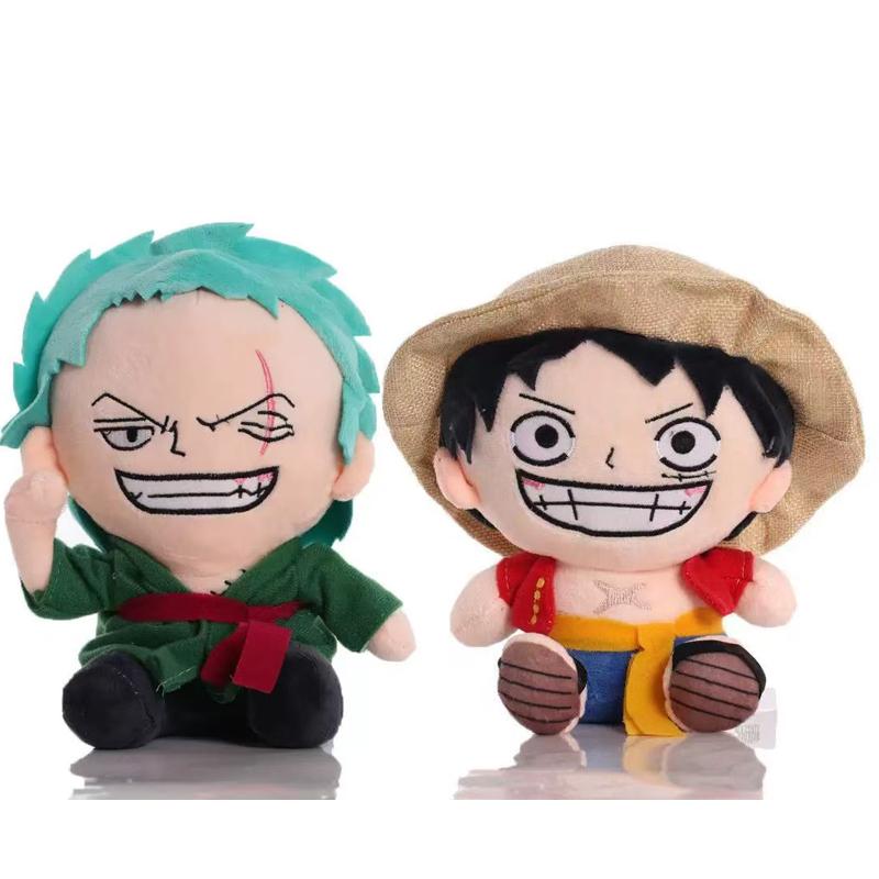 NEUESTE One Piece Anime Figur Zoro Luffy Chopper Plüschspielzeug Niedlicher Cartoon Plüschtier Kuscheltiere Anhänger Kinder Weihnachtsgeschenke