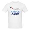 Funny Airbus A380 Airplane Men's T-shirt Printed Tops Are Loose and Slim Fit Women's T-shirts