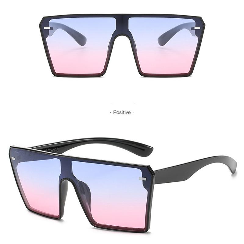 Mode übergroße quadratische Sonnenbrille Frauen Retro Flat Top Gradient Brille Männer Brillen Sonnenbrille Frauen