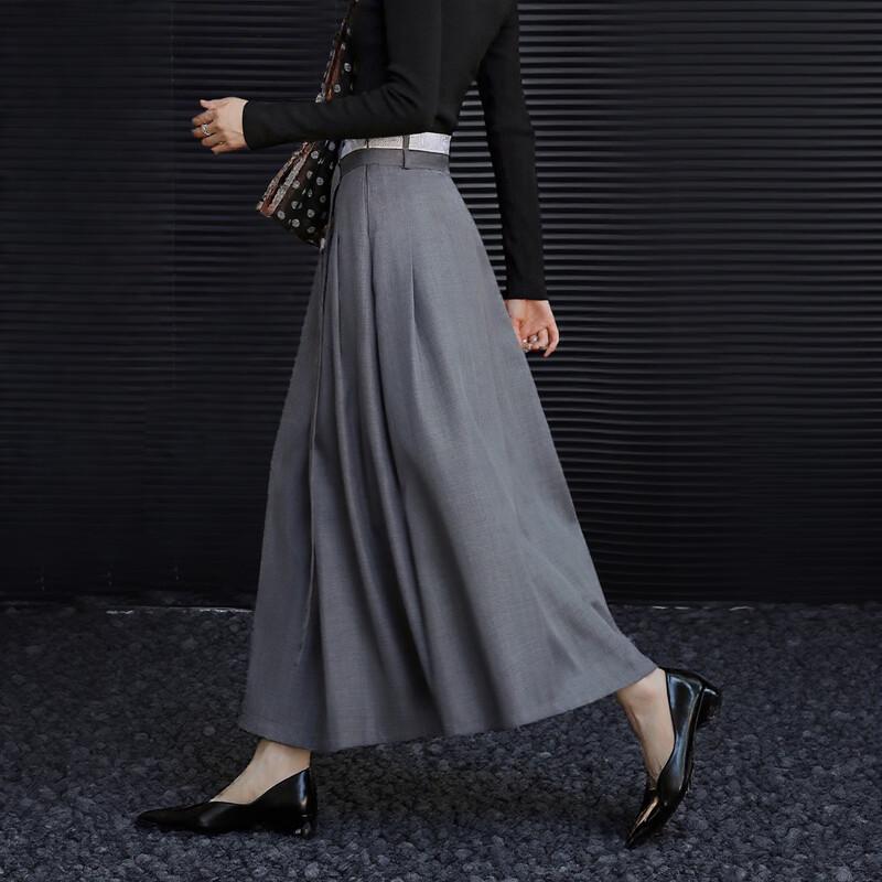 Demana Elegant A-Line Pleated Midi Skirt