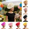 שקוף רשת פרח Fascinator כובע בציר מסיבת תה נשים ארוג כובע חתונה קוקטייל כלה מסיבת כובע רטרו שיער אביזרים